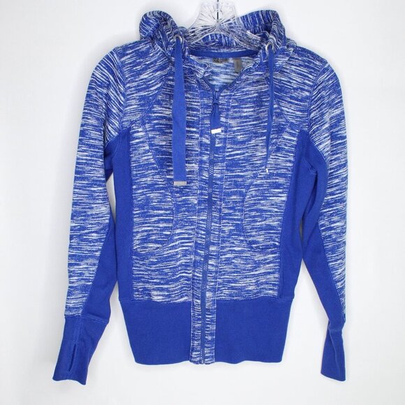 Zelle Blue Zipper Hoodie - Picture 1 of 10